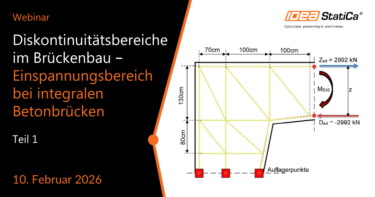Diskontinuitätsbereiche im Brückenbau – Teil 1:  Einspannungsbereich bei integralen Betonbrücken